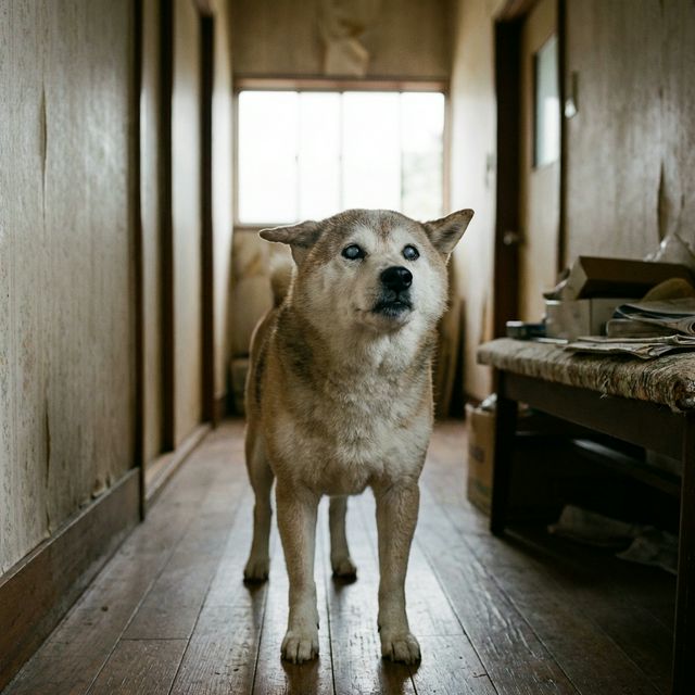 Confused Senior Shiba Inu